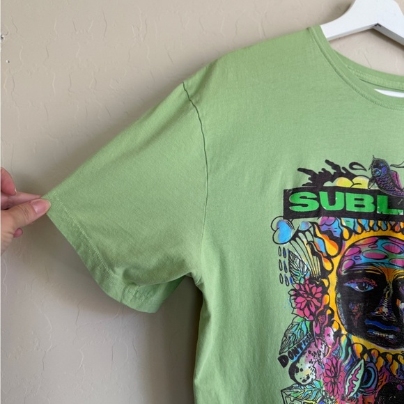 Sublime Green Graphic Band Oversized T-Shirt Small Medium - Picture 4 of 7